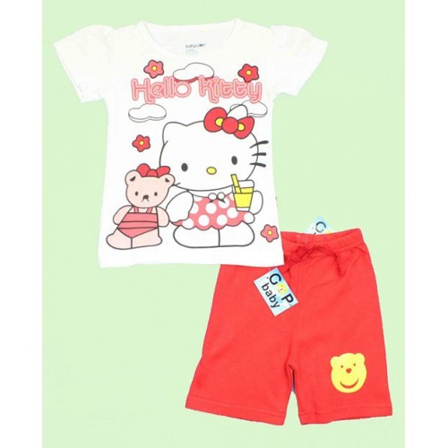 Komplet kratke hlače in majica Hello Kitty